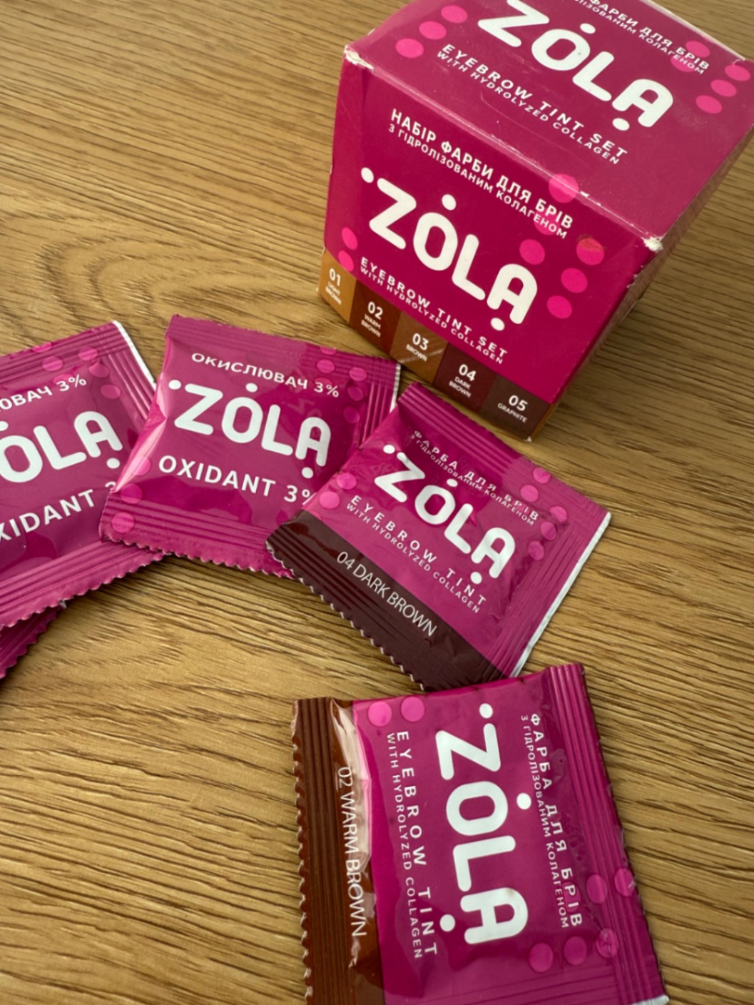 Фарба для брів і окислювач ZOLA