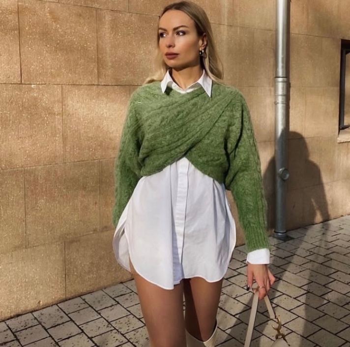 Жіночий светр Zara зеленого кольору