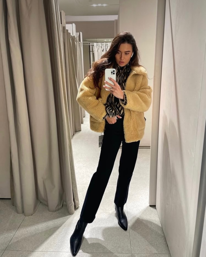 Шубка тедді дублянка zara