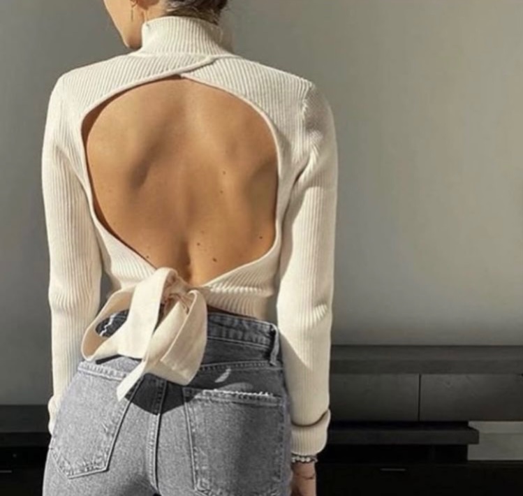 Светр з відкритою спинкою zara
