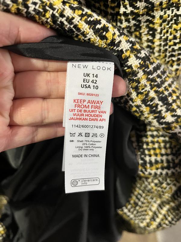Піджак жіночий твідовий класичний двобортний подовжений стильний New Look