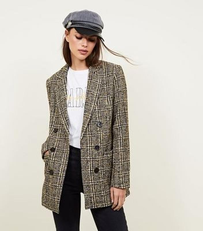 Піджак жіночий твідовий класичний двобортний подовжений стильний New Look