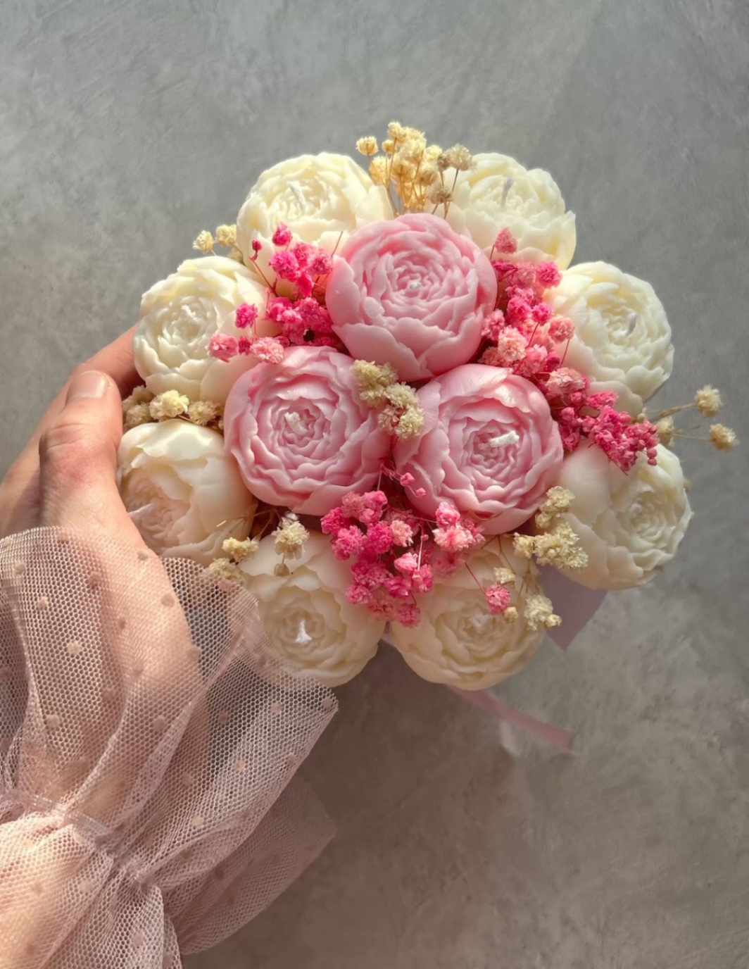 Квіткові букети з соєвий свічок