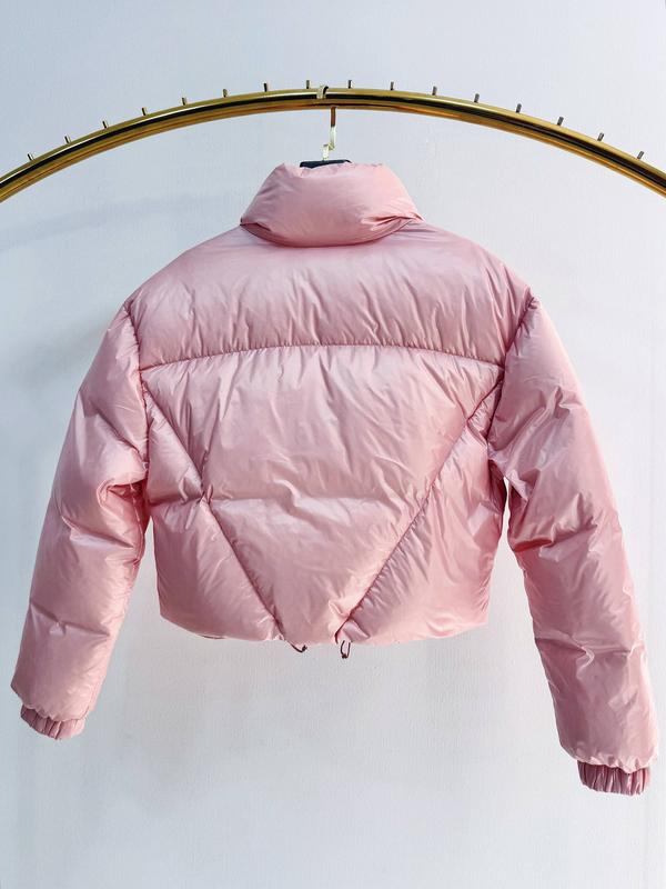 Жіночий пуховик Re-Nylon-натуральний пух-брендовий-укорочений