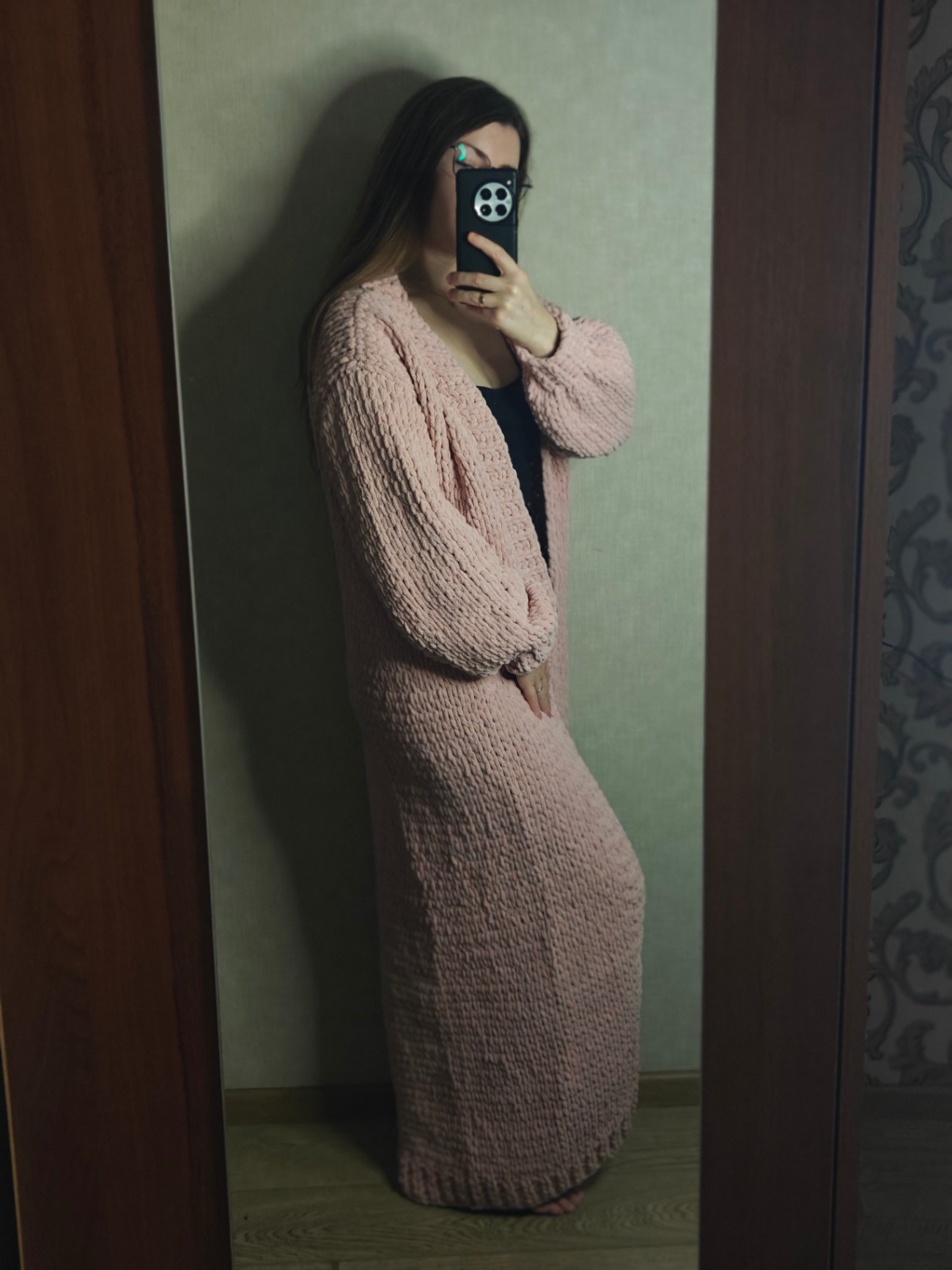 Кардиган класичний з пряжі Alize Puffy Fine