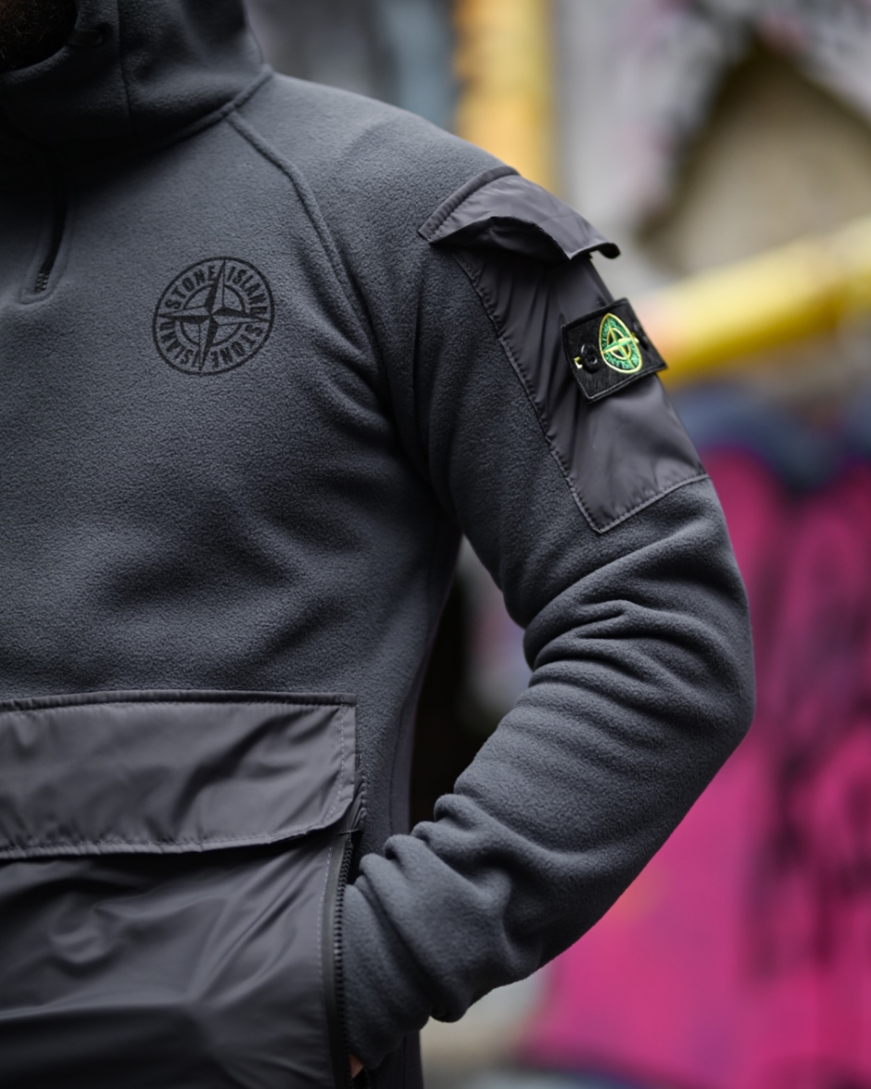 Флісовий костюм Stone Island графіт