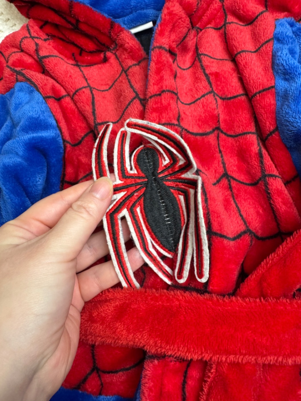 Дитячий теплий халат велсофт marvel by primark spider-man 86-92 1-5-2 18-24 людина павук спайдермен з капюшоном