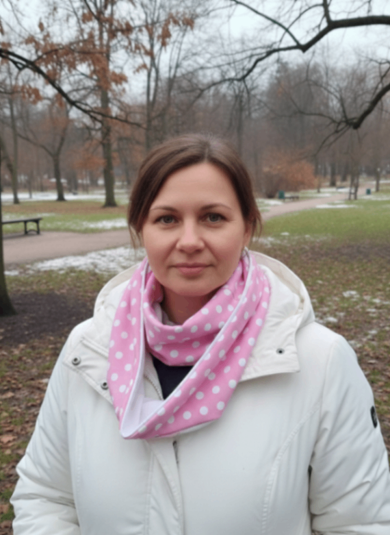 Тонкий снуд в горох