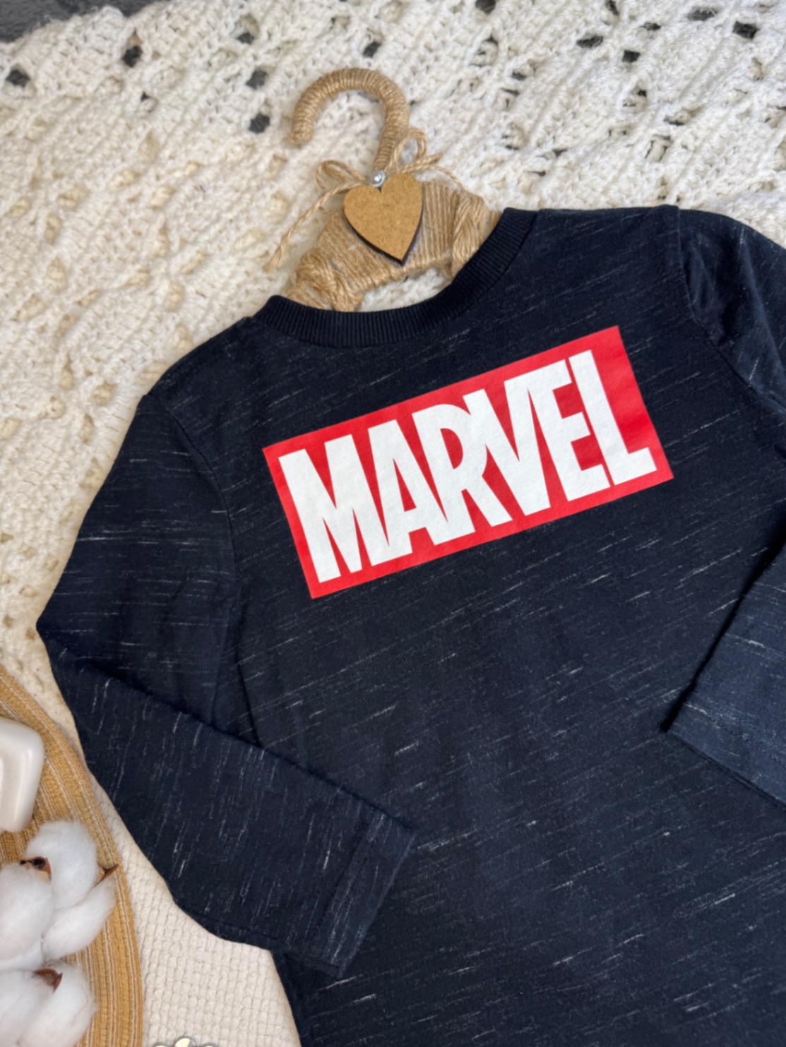 Сет для хлопчика 86-92 лонгслів Marvel джоггери outfit червоний чорний меланж