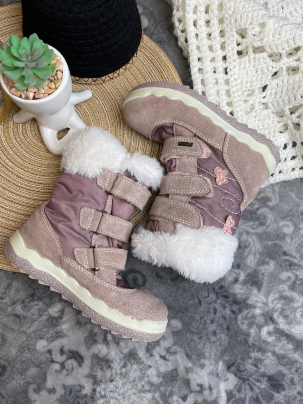 Primigi Gore-Tex снігоходи 27 17 см рожеві замшеві чоботи Італі демі зима