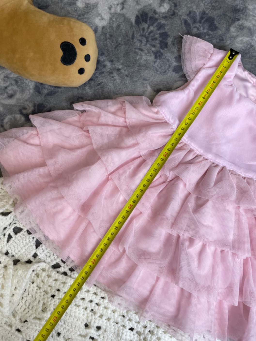 Mothercare Святкова сукня рожева велюр фатин 6-9 68-74 ошатна зефірна