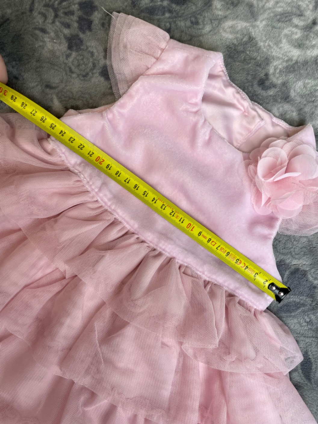 Mothercare Святкова сукня рожева велюр фатин 6-9 68-74 ошатна зефірна