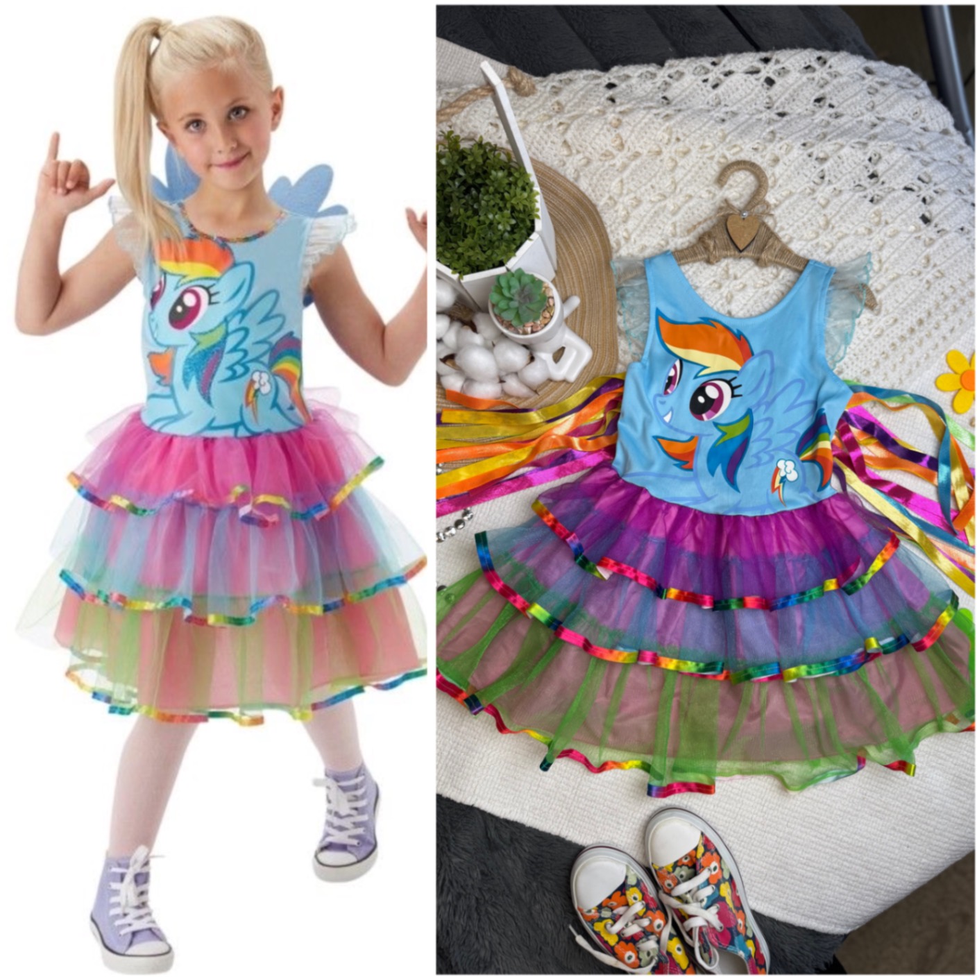 Святкова сукня My Little Pony TU 2-3 92-98 з крилами-стрічками rainbow dash