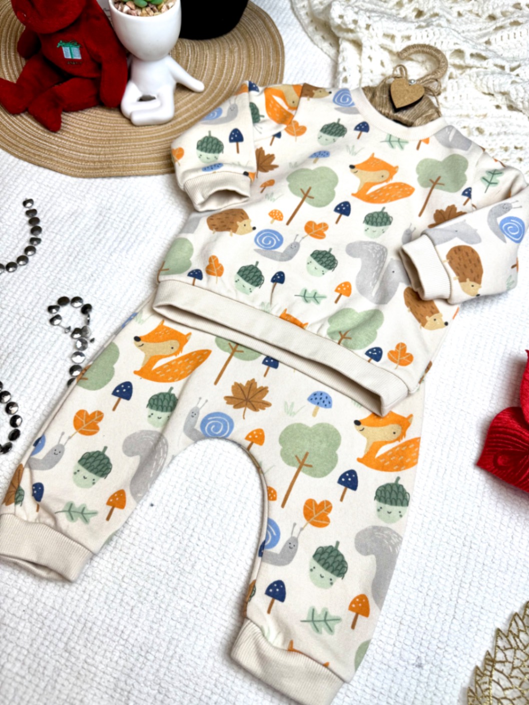 Новий Теплий Костюм Matalan з лисичками 3-6 62-68 утеплений демі