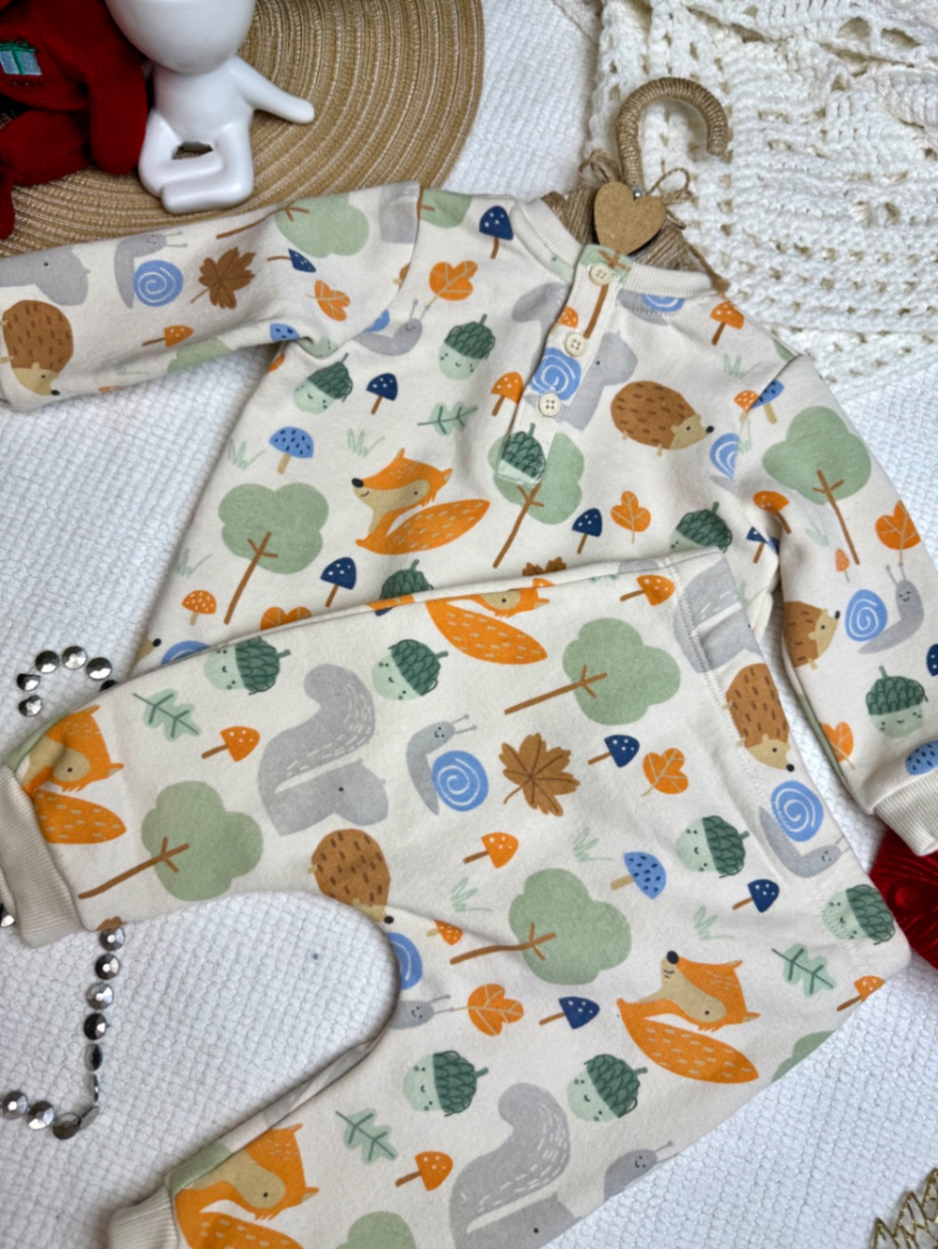 Новий Теплий Костюм Matalan з лисичками 3-6 62-68 утеплений демі