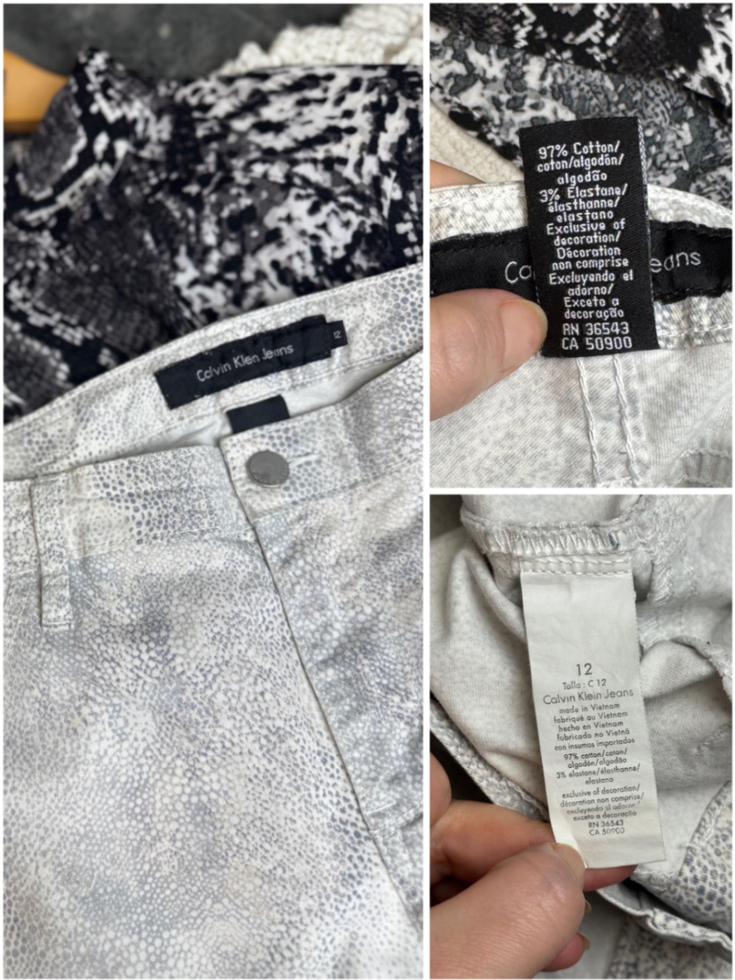 Трендові джинси Calvin Klein w33 l30 us 12 L c 12 світло сірі рептилія змія