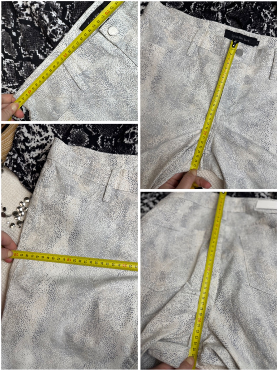 Трендові джинси Calvin Klein w33 l30 us 12 L c 12 світло сірі рептилія змія