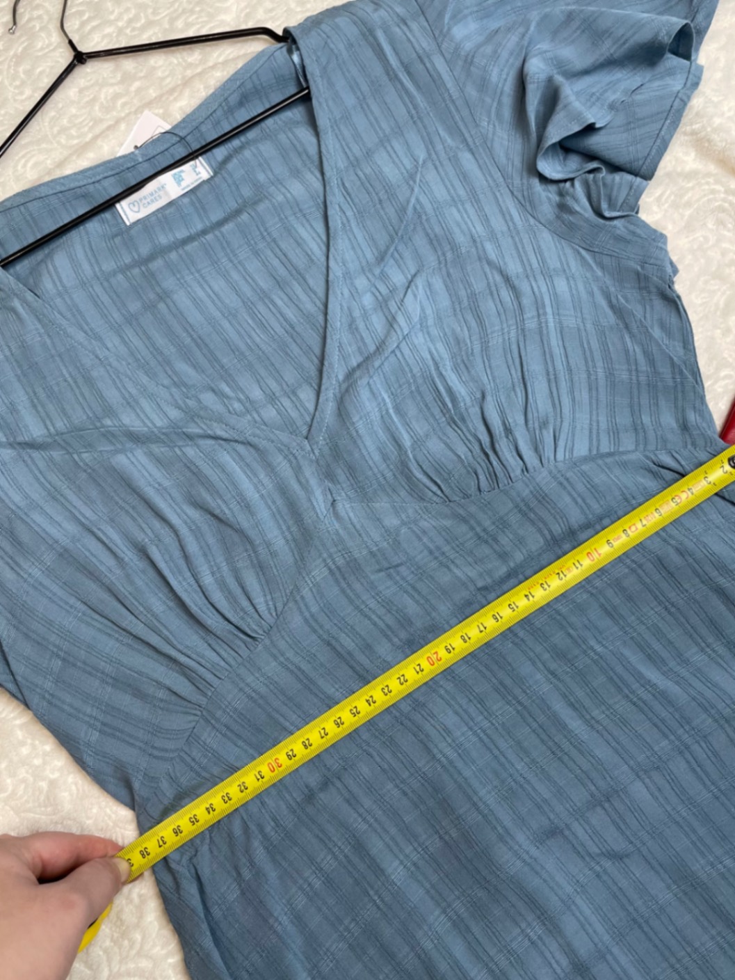 Сукня Tea Dress Primark M-L Uk 12 натуральна блакитна жата віскоза міні