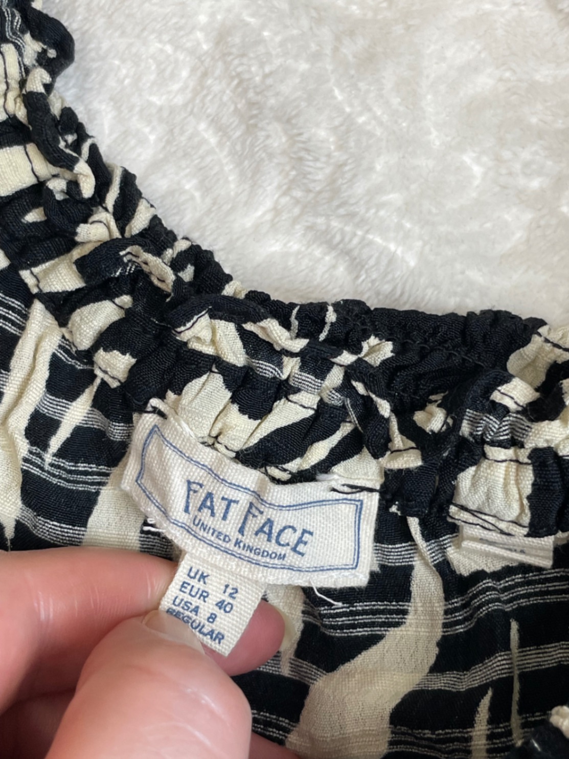 Fat Face комбінезон кюлоти UK 12 Eu 40 на одне плече віскоза зебра