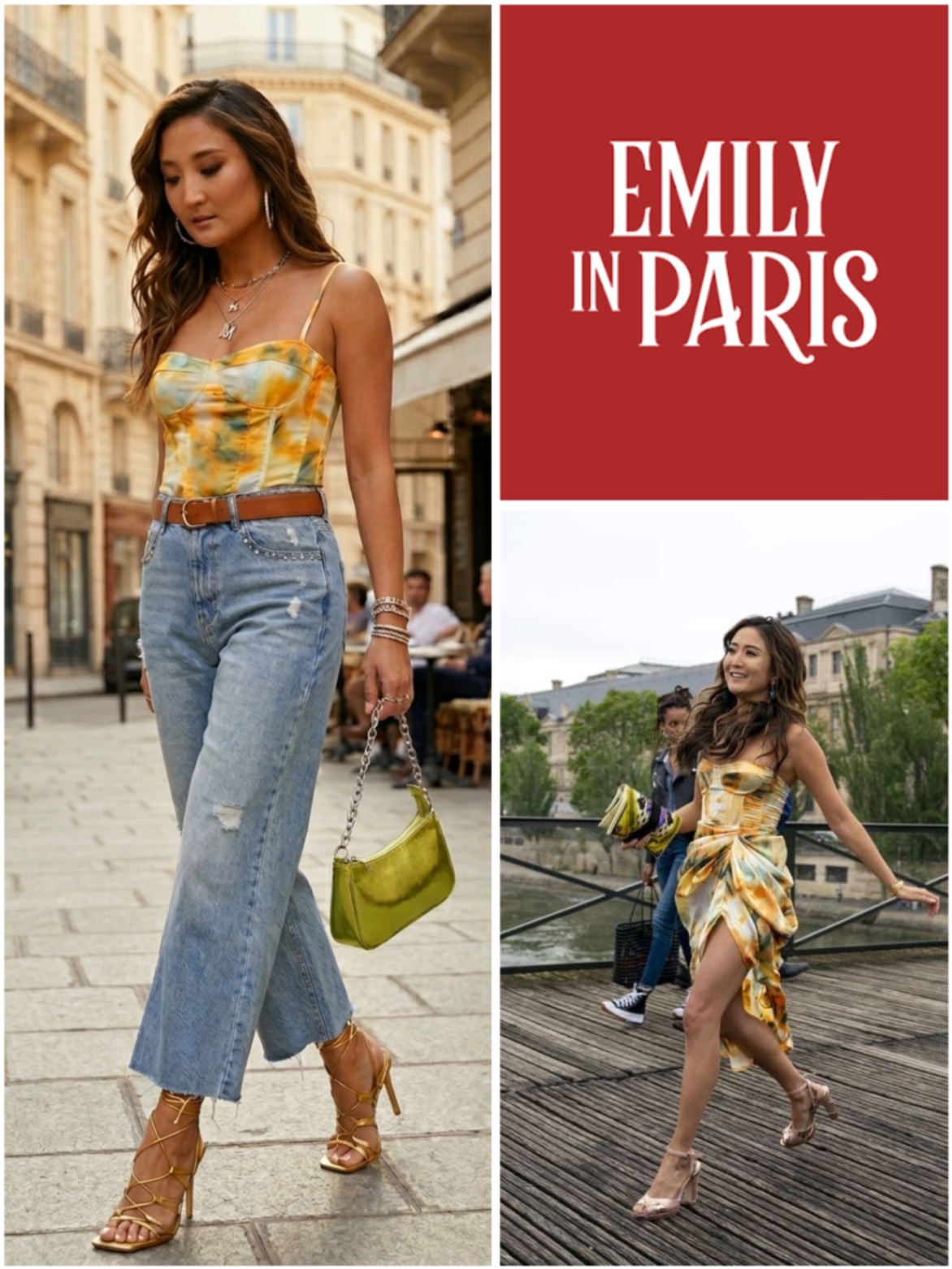 Корсет топ PrettyLittleThing тай-дай з Емілі в Парижі S-M 38 Мінді Чен корсаж