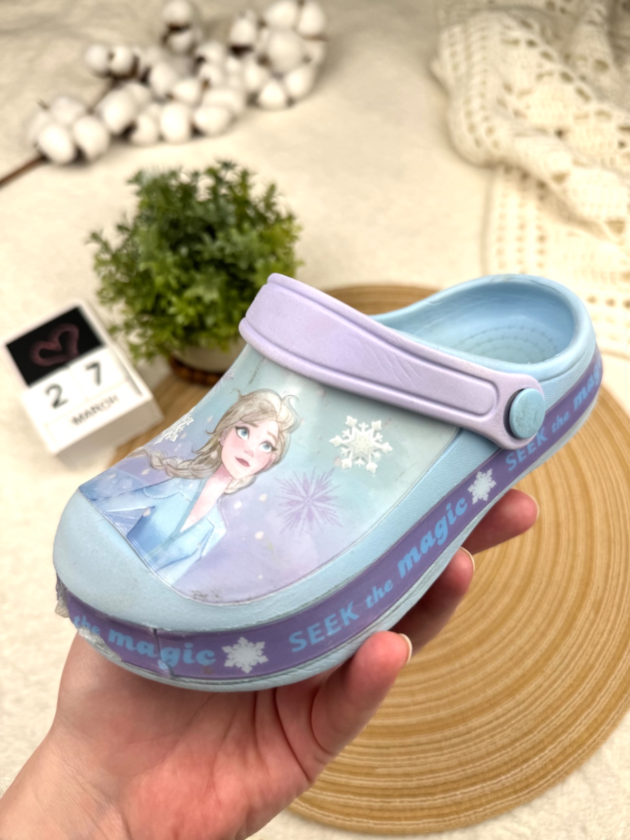 Клоги Frozen Ельза 28 5-29 18-18 5 блак итні крокси Крижане серце