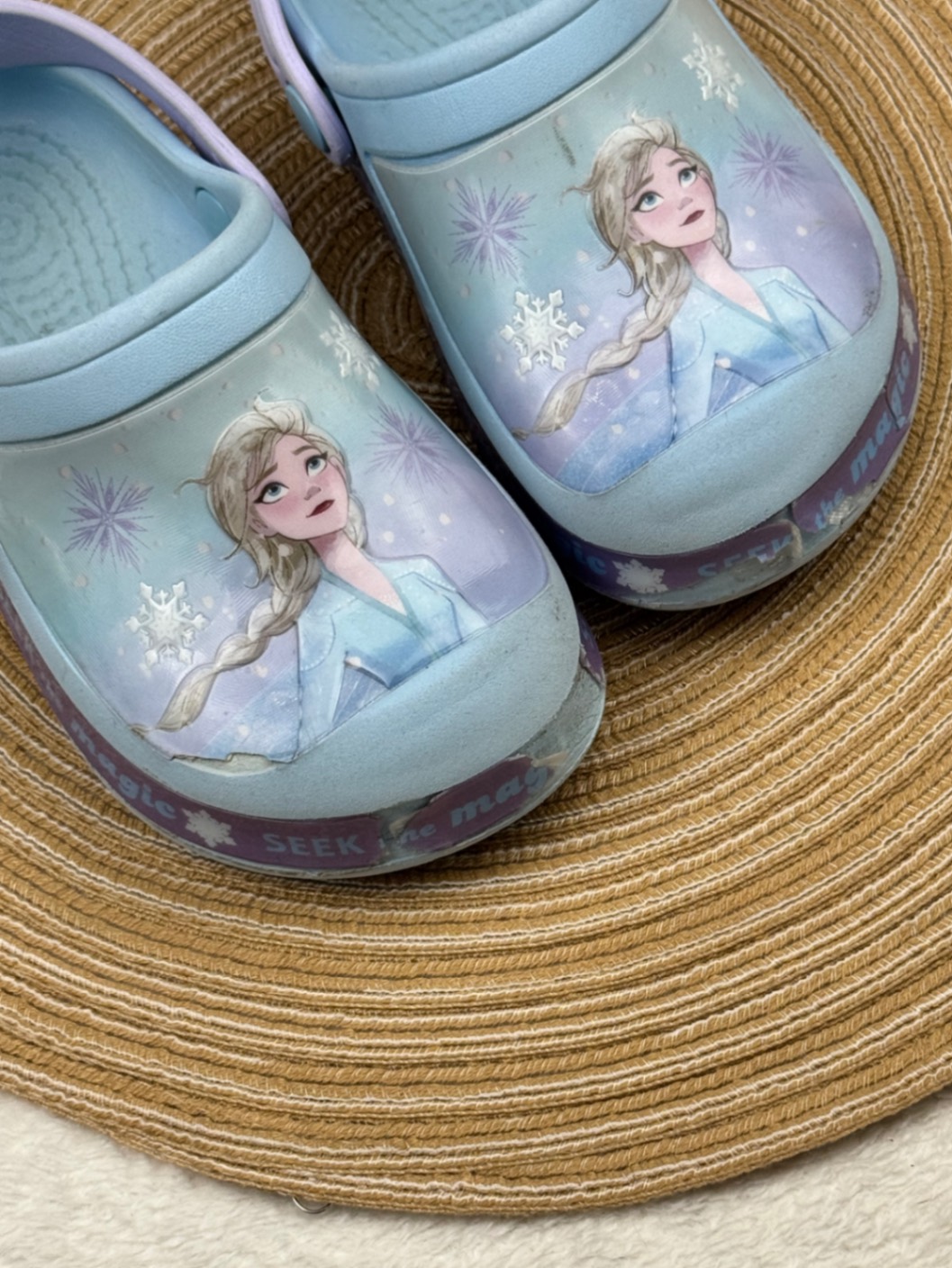 Клоги Frozen Ельза 28 5-29 18-18 5 блакитні крокси Крижане серце