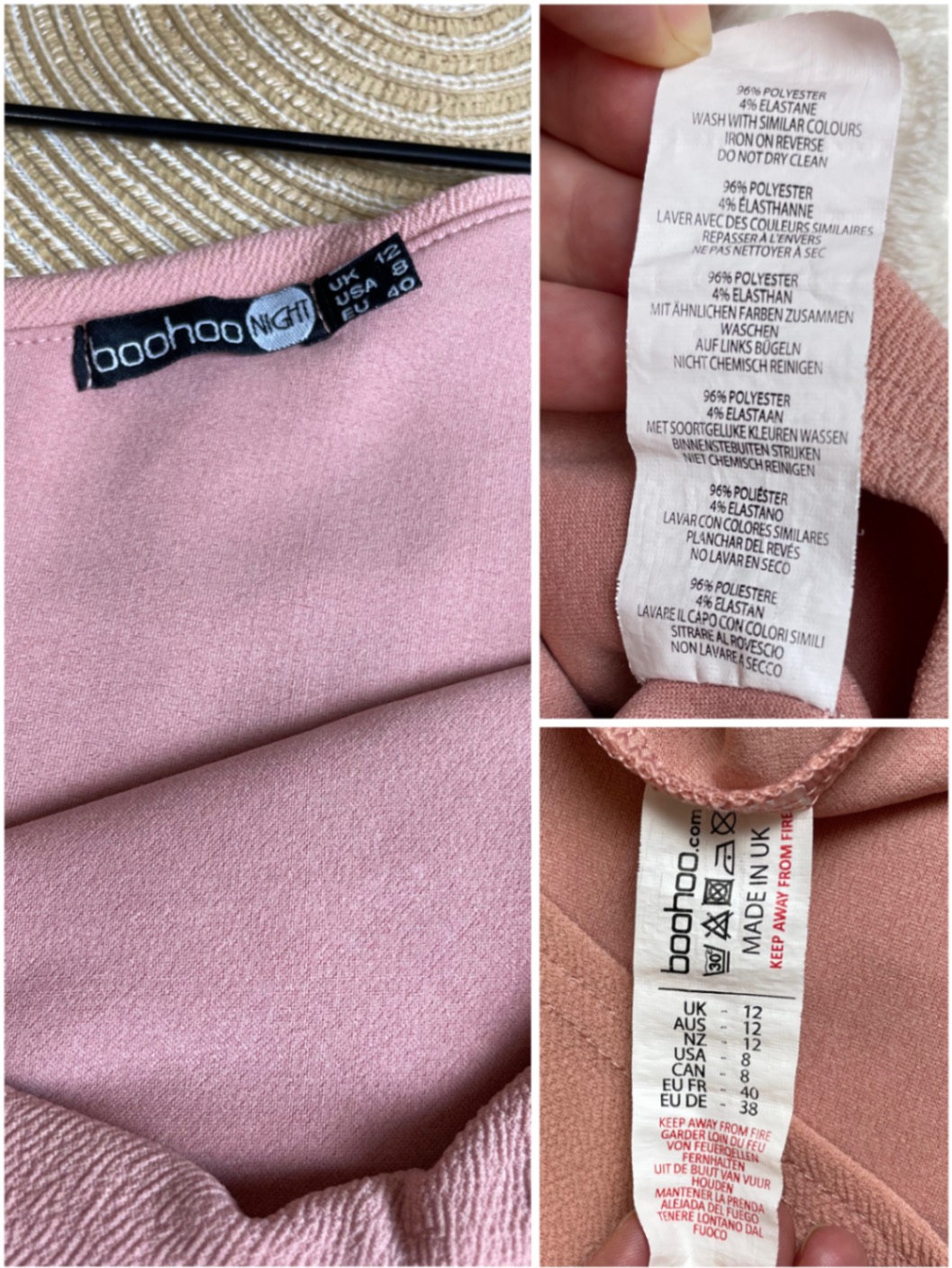 Ефектна міді сукня boohoo на одне плече m-l 38-40 асиметричний виріз на запах рожева пильна троянда пудрова креп дайвінг