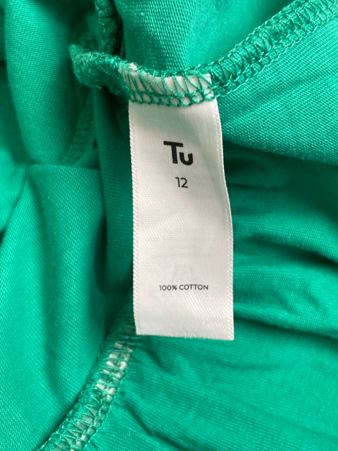Трикотажна смарагдова сукня майка tu uk 12 m-l eur 40 зелений сарафан бавовна loose fit
