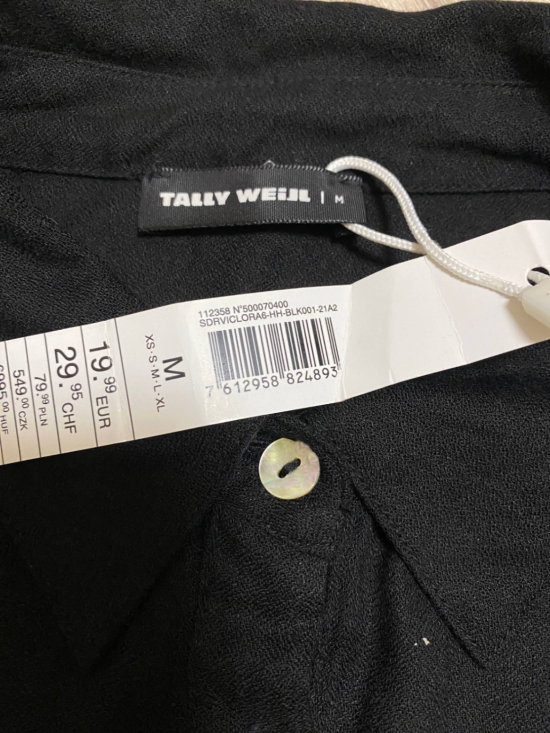 Сукня сорочка чорна з поясом tally weijl розмір м віскоза